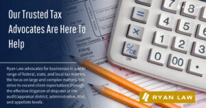 Text over the background image of documents, pencils, and a calculator