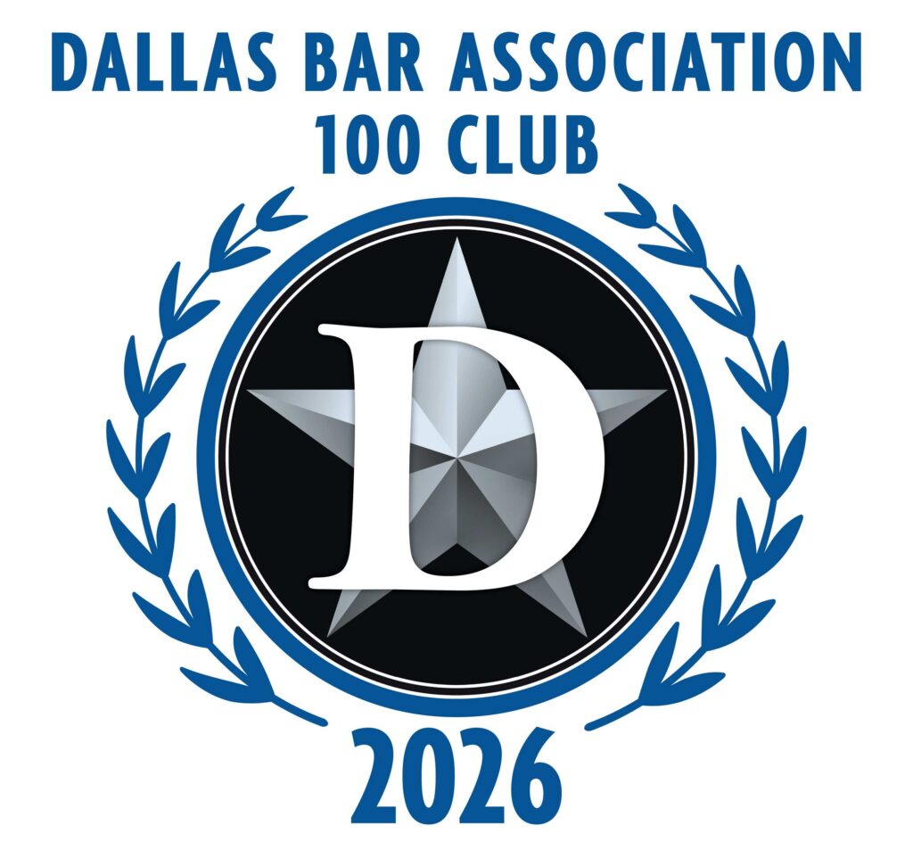 Dallas Bar Association 100 Club - 2026 - Ryan Law